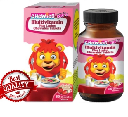 CHEWIES KIDS MV PLUS LYSINE TAB 60'S*72