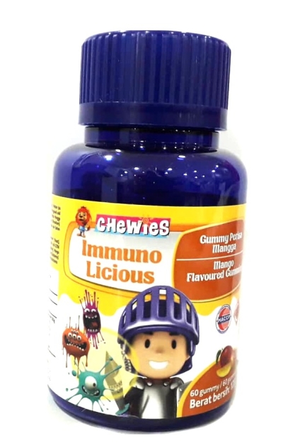 CHEWIES IMMUNOLICIOUS GUMMY 50MG 60'S*72  (MANGO)