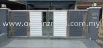 Stainless Steel Hairline Finish Folding Gate  Stainless Steel Gate With Aluminium Panel