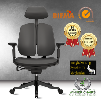 DUOREST WN 92A-BLK Ergonomic Chair - 10 Years Warranty