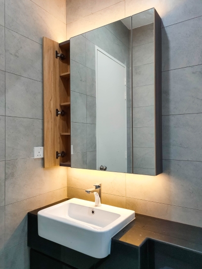 Mirror Cabinet Design for Bathroom - Interior Design - SD Renovation - Eco Spring, Jalan EkoFlora, Taman EkoFlora, Johor Bahru JB