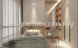 PENANG QUEEN RESIDENCES Side Table & Wardrobe & Dressing Table Bed Head & Headboard Bedroom Design