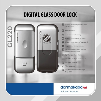 Dormakaba Card & Pincode Digital Glass Lock GL220