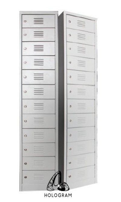 12 COMPARTMENT STEEL LOCKER WITH CAMLOCK