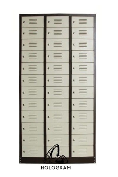 36 COMPARTMENT STEEL LOCKER WITH CAMLOCK