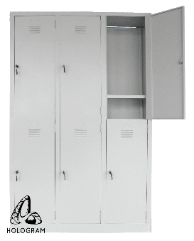 6 COMPARTMENT STEEL LOCKER