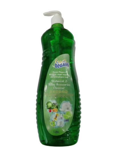 Begain Dishwash & Baby Accessory Liquid Cleaner 1 Litre Lime