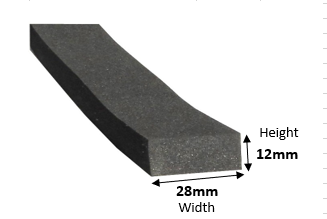 ST 28 X 12 - 28MM X 12MM EPDM STRIP 915