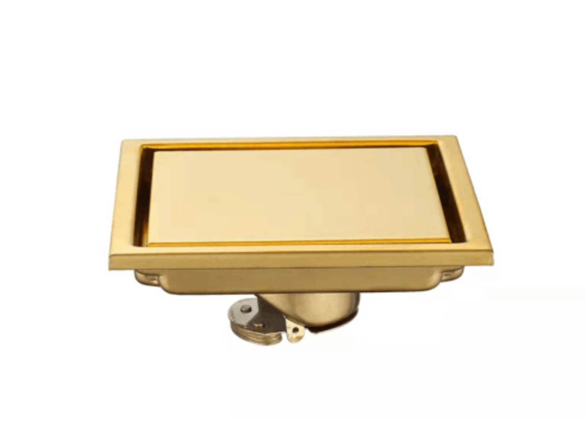 HUN FLOOR DRAINER HFD 424-SS NANO GOLD Bathroom Floor Drain Bathroom / Washroom Choose Sample / Pattern Chart