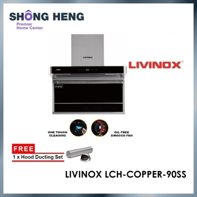 LIVINOX LCH-COPPER-90SS CHIMNEY COOKER HOOD
