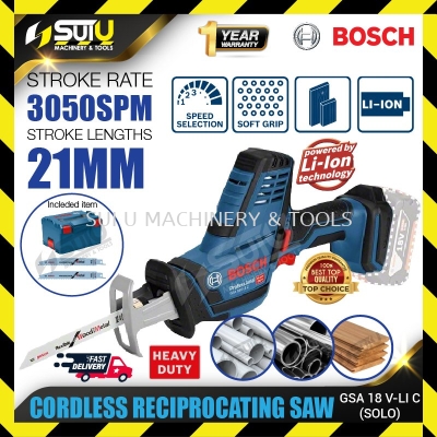 BOSCH GSA 18V-LI C / GSA18V-LI C 28MM Cordless Reciprocating Saw 3050SPM (SOLO - No Battery & Charger)