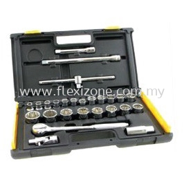 26-Piece 1/2'' Drive Socket Set (6 Point Socket) 10-32mm