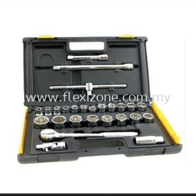 26-Piece 1/2'' Drive Socket Set (12 Point Socket) 10-32mm