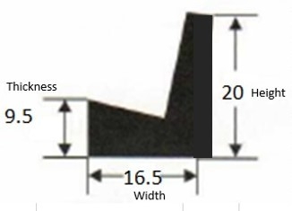 L D1197 - 9.5 X 16.5 X 20