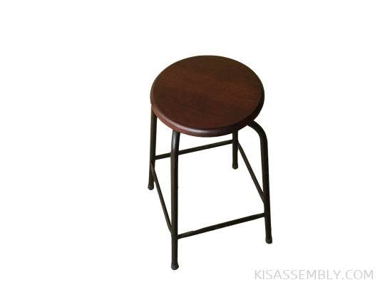 Bar Stool with Wooden Seat 25