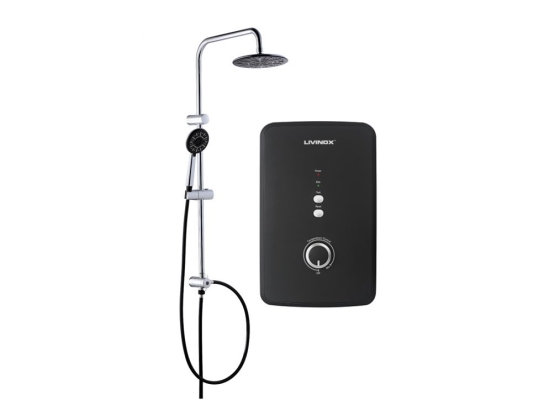 LIVINOX WATER HEATER LWH-ARIMA-RMB [MATT BLACK] (DC PUMP + RAIN SHOWER)