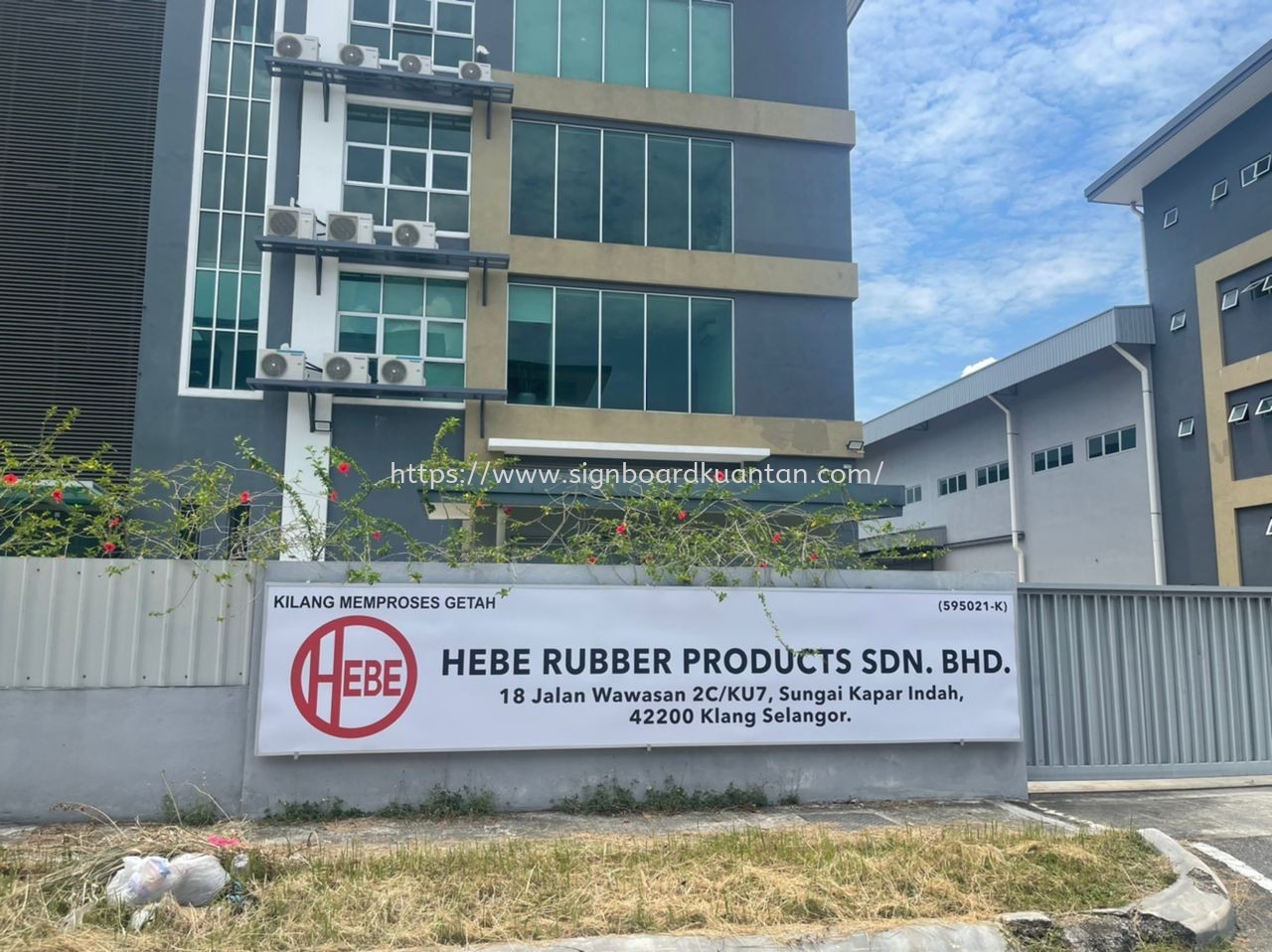 HEBE RUBBER METAL G.I SIGNAGE AT KUANTAN