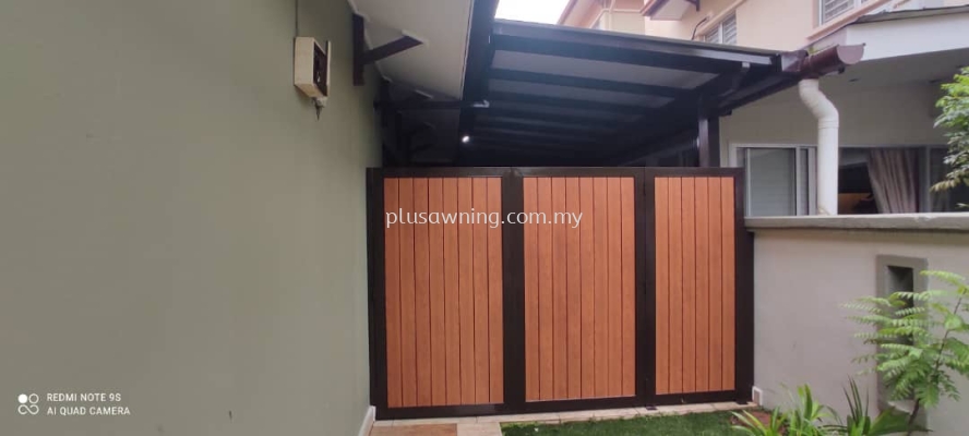 SWING GATE WITH MIX ALUMINIUM @JALAN PANDAN PRIMA 4, DATARAN PANDAN PRIMA, KUALA LUMPUR 