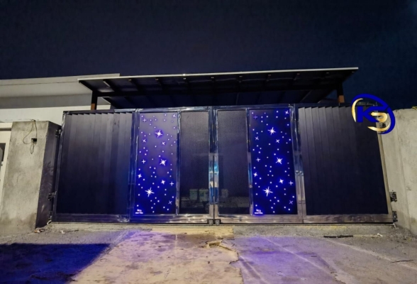 LED Folding Gate Jalan Balance 4/4, Teluk Panglima Garang, Klang, Selangor.