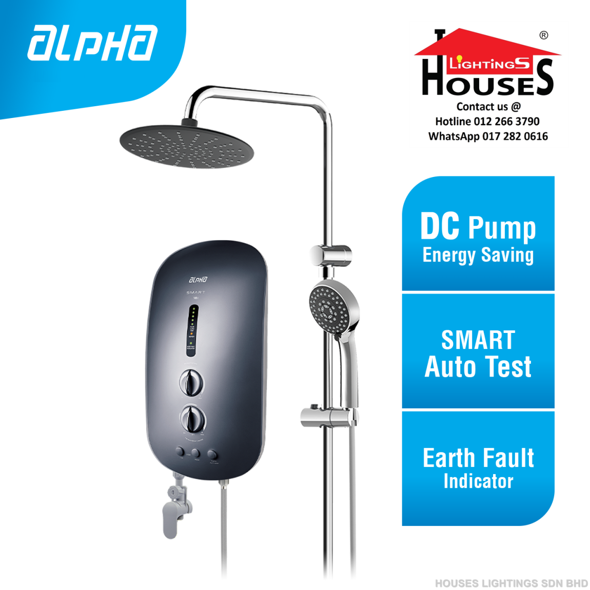 ALPHA WH18I(PLUS)-BK+RAINSHOWER Alpha Water heater Water Heater Choose Sample / Pattern Chart