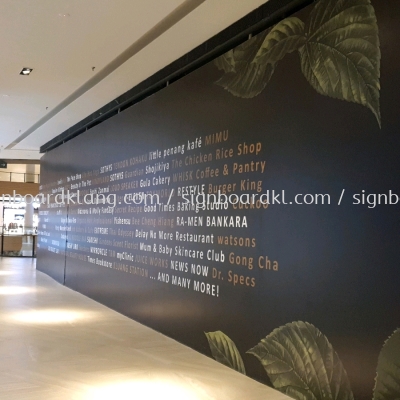 shopping mall indoor hoarding printing signage signboard at tropikana garden