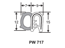 PW 717 - 15X9 EPDM PINCHWELD SIDE BULB (50M) Pinchweld Door Seal