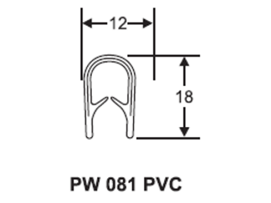 PW 081 - 18X12 PVC PINCHWELD EDGE TRIM (50M)