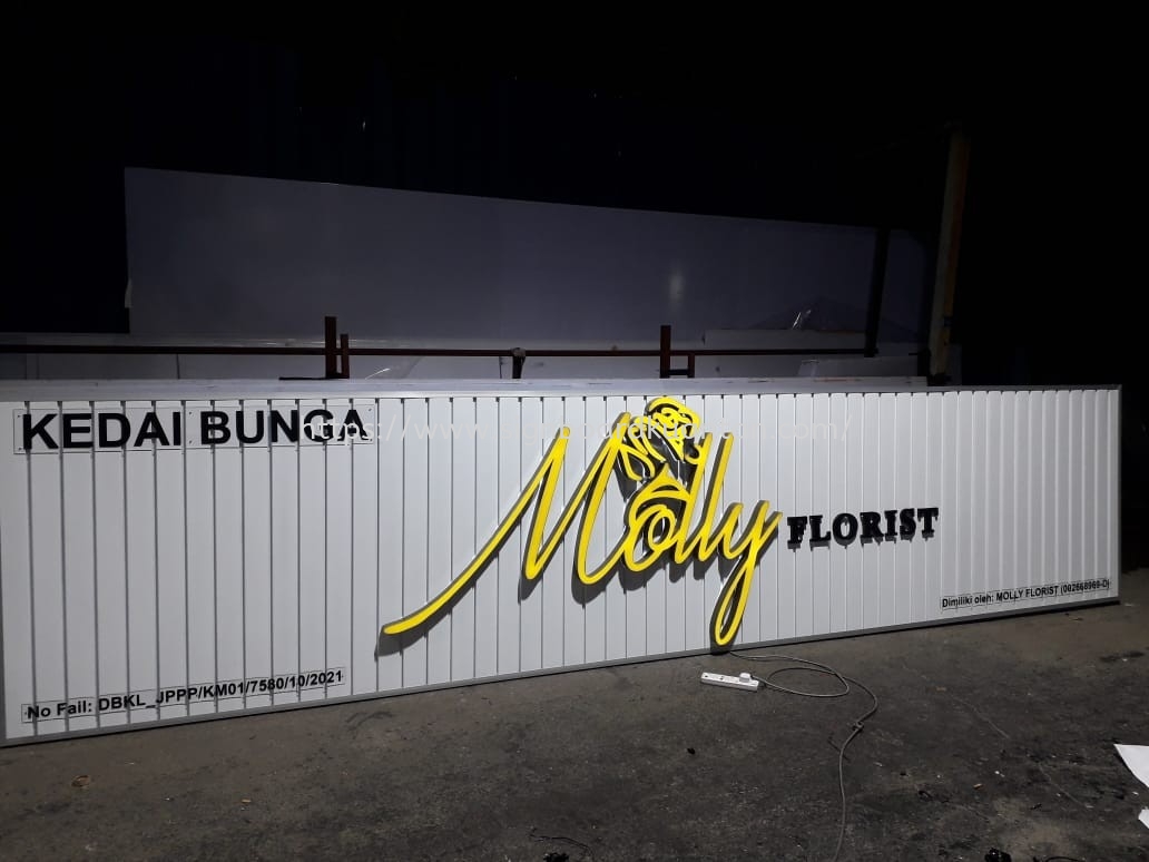 MOLLY ALUMINIUM PANEL 3D LED BOX UP SIGANGE AT KUANTAN