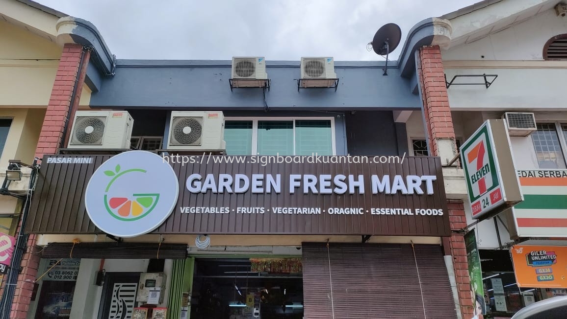 GARDEN FRESH MART ALUMINIUM PANEL 3D LED BOX UP SIGNAGE AT KUANTAN