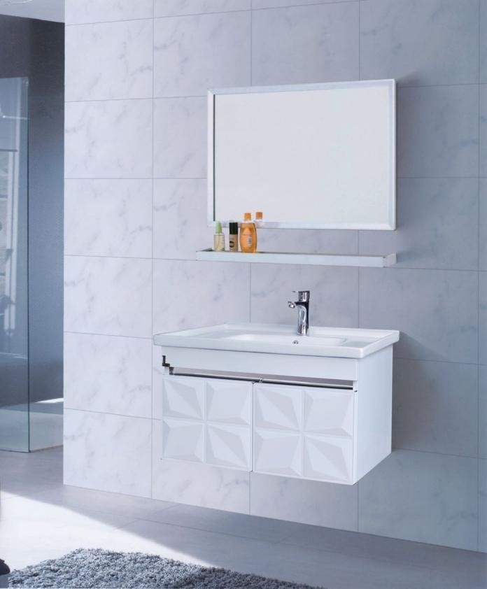 IT-8649LA-TA001 Kabinet Sinki Disedia Dengan Cermin Bilik Air Bilik Mandi / Tandas Carta Pilihan Warna Corak