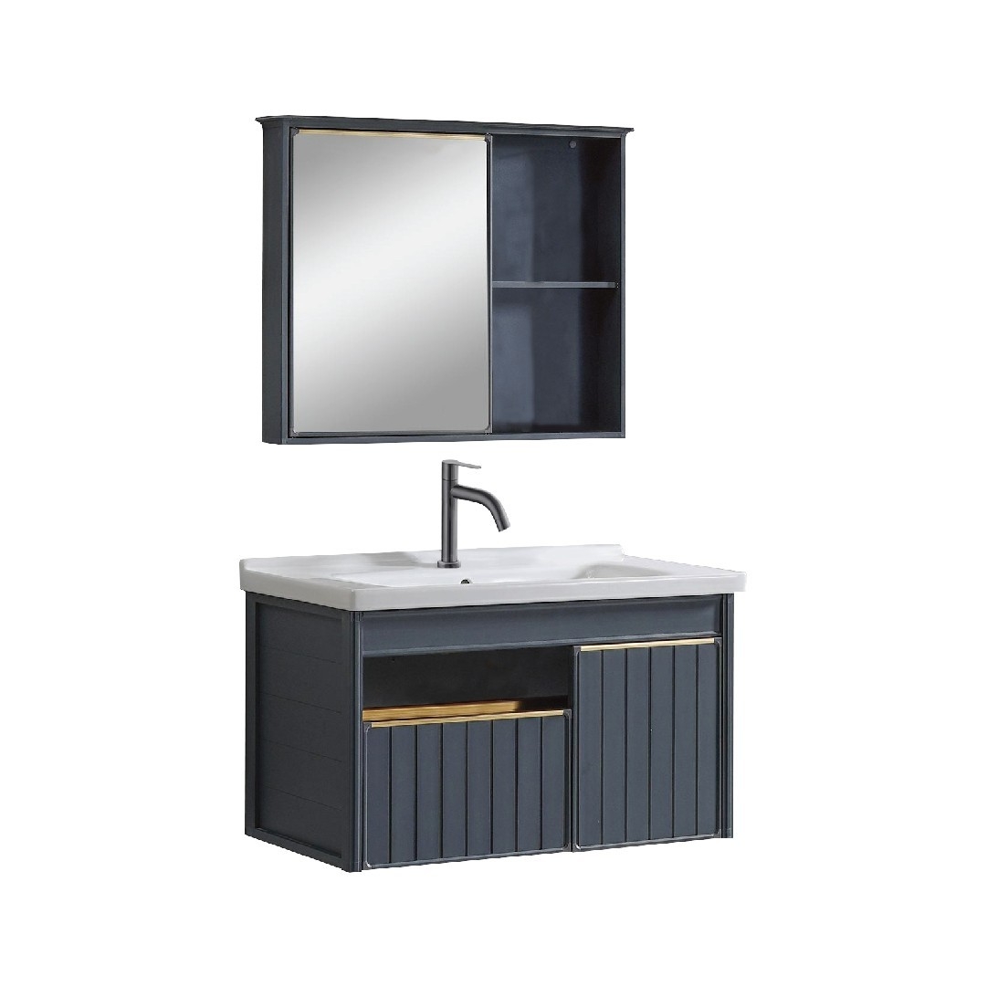 MBCS-800-DG Ready Made Wash Basin Cabinet With Mirror Bathroom / Washroom Choose Sample / Pattern Chart