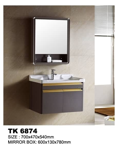 TK-6874 Ready Made Wash Basin Cabinet With Mirror Bathroom / Washroom Choose Sample / Pattern Chart