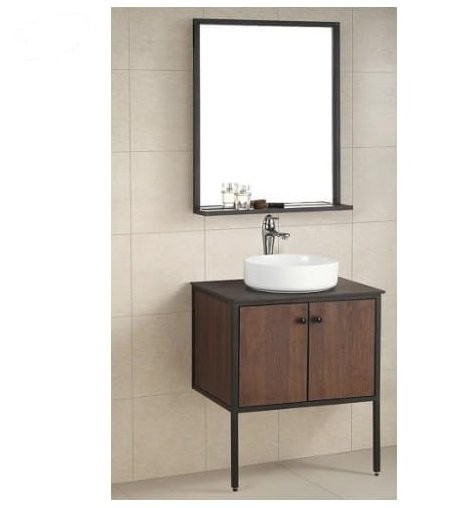 RAL-3006-60 Ready Made Wash Basin Cabinet With Mirror Bathroom / Washroom Choose Sample / Pattern Chart