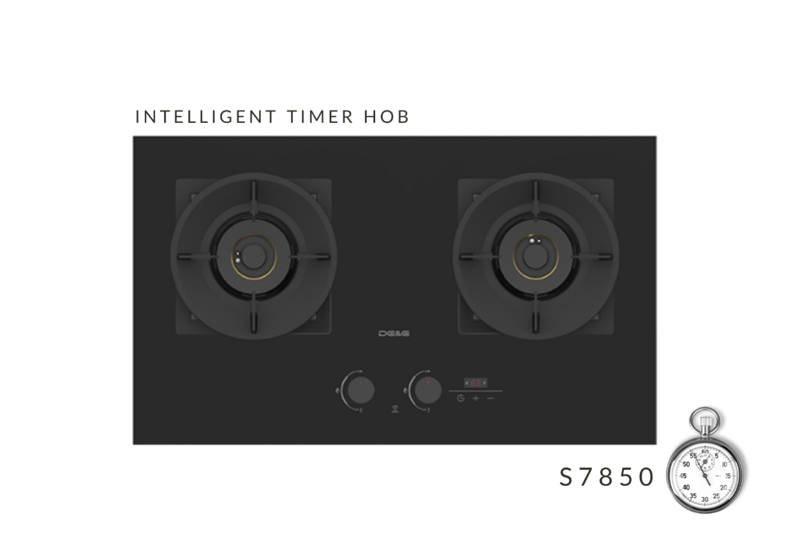 DE&E S7850 2 BURNER BUILD-IN TIMER HOB 5.2kW Dapur Elektrik / Periuk Induksi DE&D Dapur Elektrik / Periuk Induksi Carta Pilihan Warna Corak