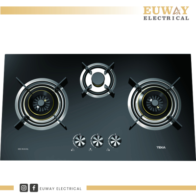 TEKA 3 BURNER TEMPERED GLASS GAS HOB G 82 3G AI AL