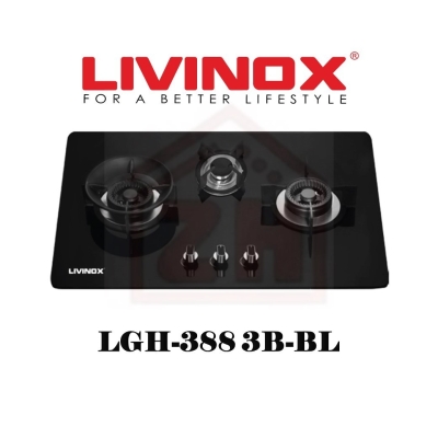 LIVINOX 3 Burner Gas Cooker Hob LGH-388 3B