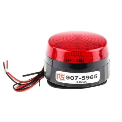  907-5971 - RS PRO Red LED Beacon, 110  230 V ac, Flashing, Screw Mount