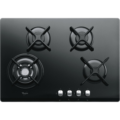 4 Burner Gas on Glass Hob in Black AKT 466 NB 01