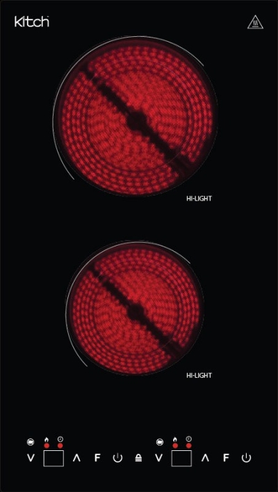 Kitch KC-VRC338 Domino Vertical Double Ceramic Electric Cooker