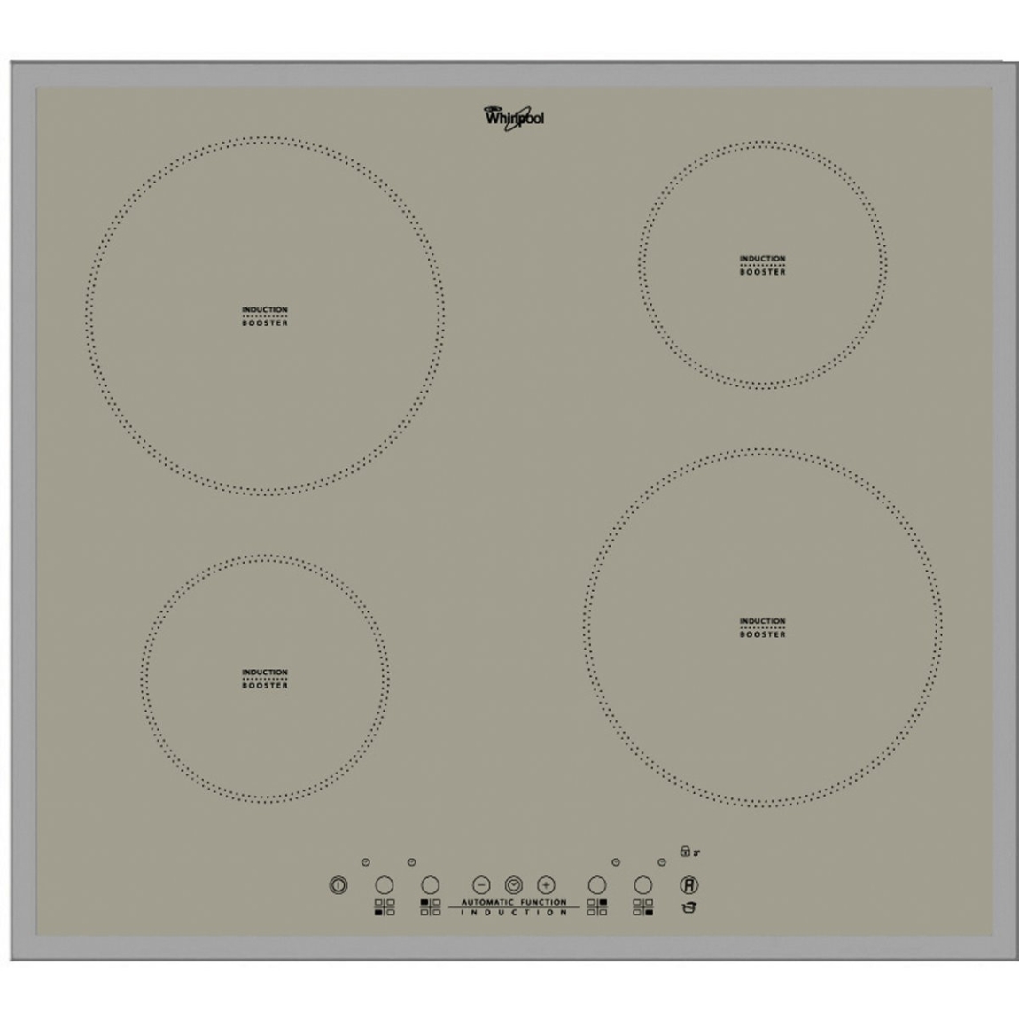 4 Zone Induction Hob in Silver ACM 804 BA S Whirlpool Electrical Hobs / Induction Cooker Electrical Hobs / Induction Cooker Choose Sample / Pattern Chart