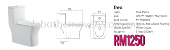 BRAND: MD (TREX) One Piece Closet Bathroom Water Closet