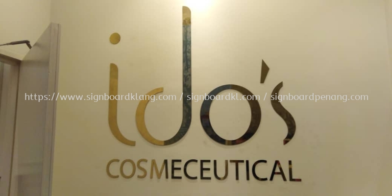 idos stainless steel cut out lettering indoor signage signboard at johor