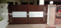 Folding Gate With Aluminium Panels  Mild Steel Gate With Aluminium Panel 