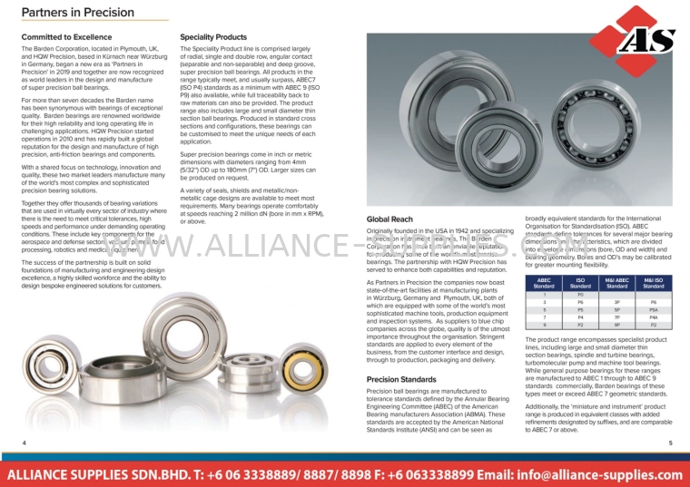 Barden Bearings Capabilities BARDEN Bearings MRO CONSUMABLES / HARDWARE