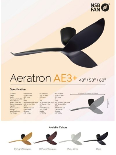 NSB Aeratron AE3+ 43/50/60"