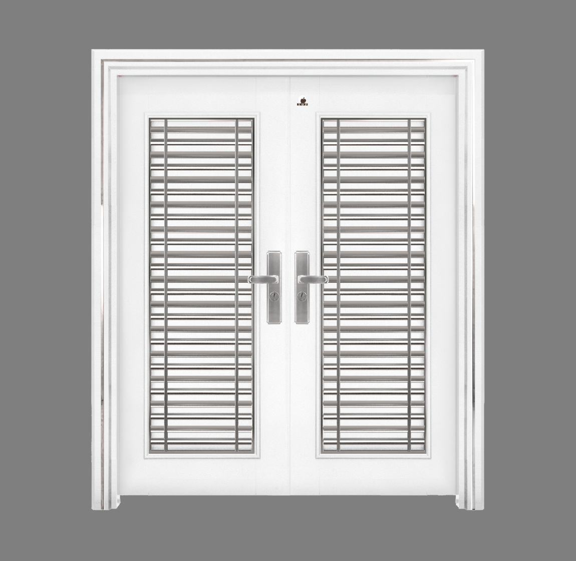Security Door - D6-304F   6ft x 7ft White Color Double Wing Security Door  Security Door Choose Sample / Pattern Chart