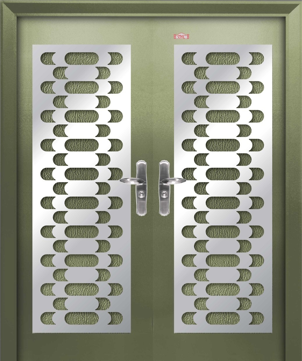 Security Door - AP6-SS871 6ft x 7ft Double Wing Security Door Security Door Choose Sample / Pattern Chart