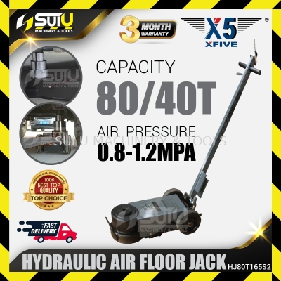 X5 / XFIVE HJ80T165S2 80/40T Hydraulic Air Floor Jack