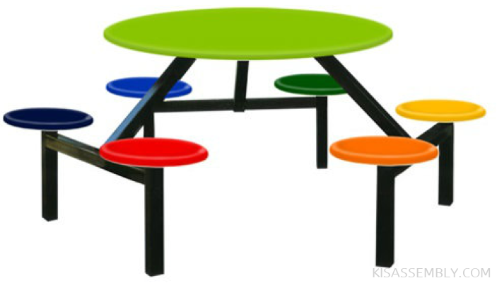 Restoran Dining Frame(round table and seat)