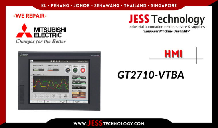 Repair MITSUBISHI HMI GT2710-VTBA Malaysia, Singapore, Indonesia, Thailand, Brunei